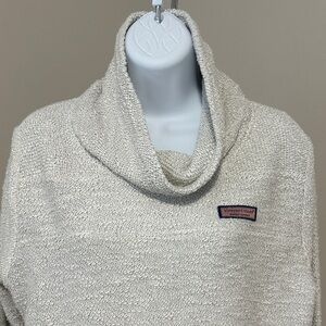 VINEYARD VINES Cream Cowl Neck Sweater
